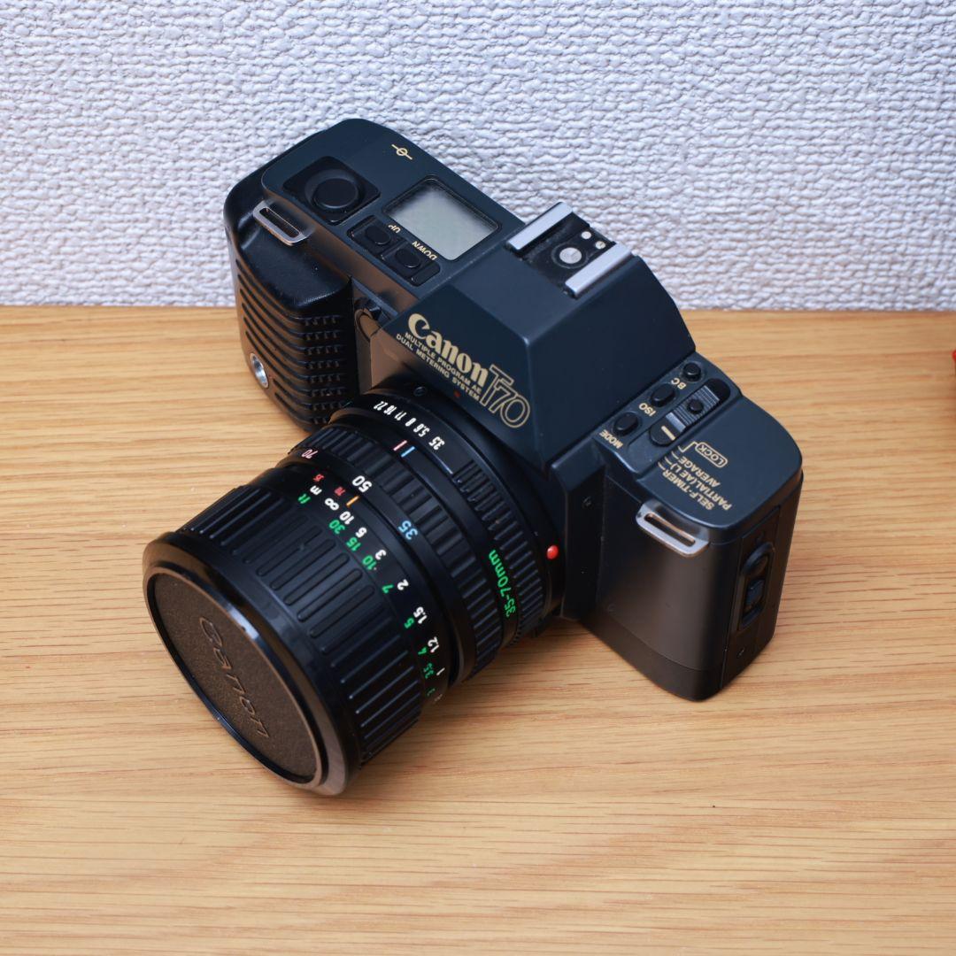 フィルムカメラ Canon T70 レンズ2本 フィルム電池付き