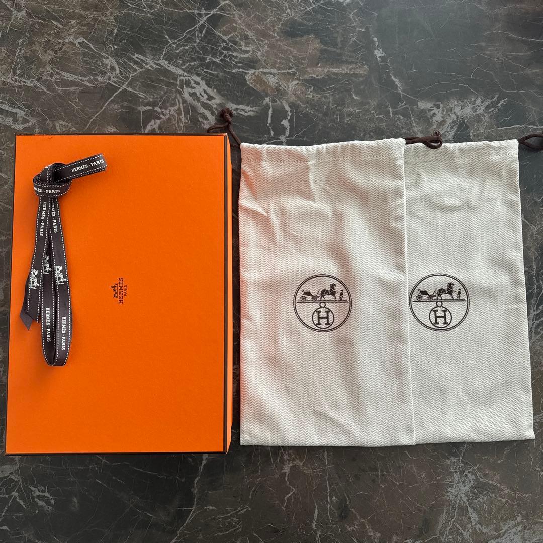 エルメス 空箱 大きめ 保存袋付き 美品 2個セット エルメス　オレンジボックス