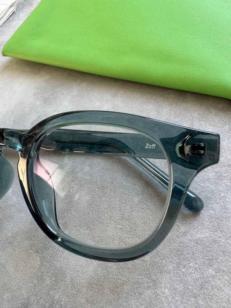 Zoff ウェリントン型伊達メガネUV紫外線100%カット
