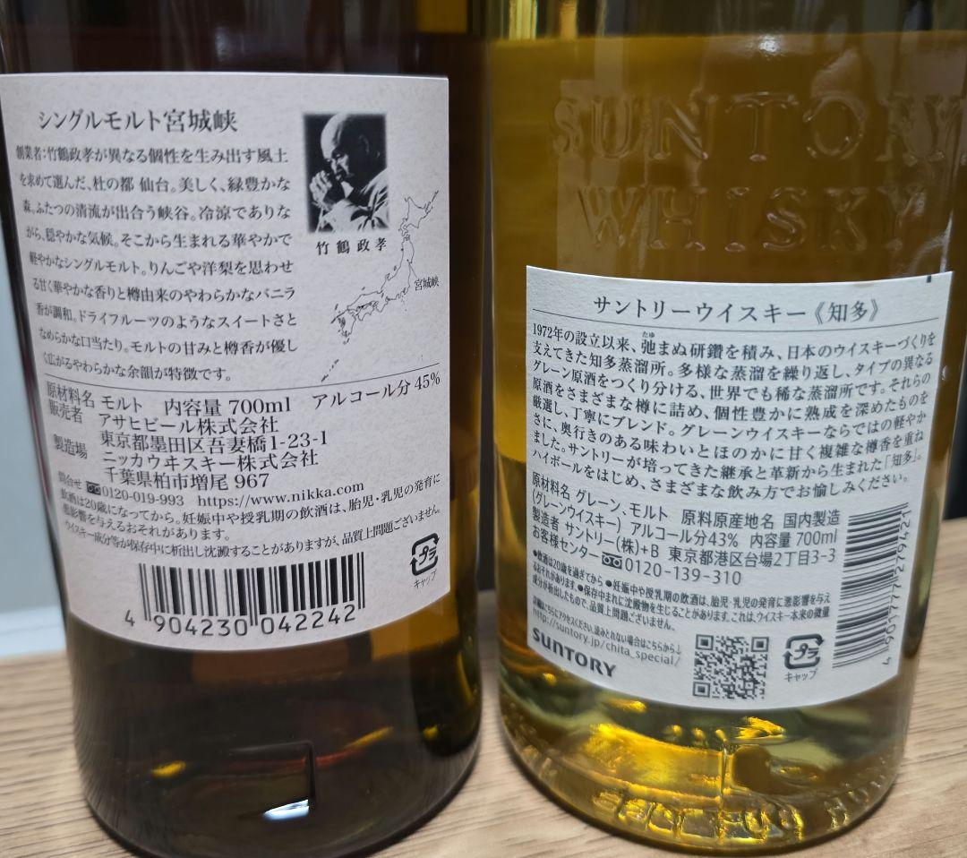 定価以下！ ジャパニーズウイスキーセット 宮城峡 ＆ 知多2本セット 即発送