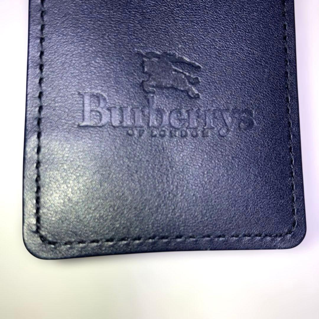 ⭐️BURBERRYS⭐️バーバリー　レザーペンケース　濃紺