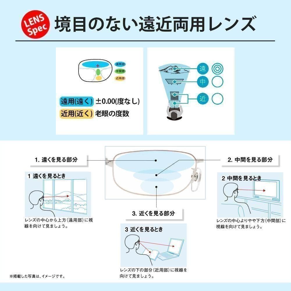 遠近両用メガネ (老眼 +2.50) 鯖江メガネ ヴィンテージ AK503 新品