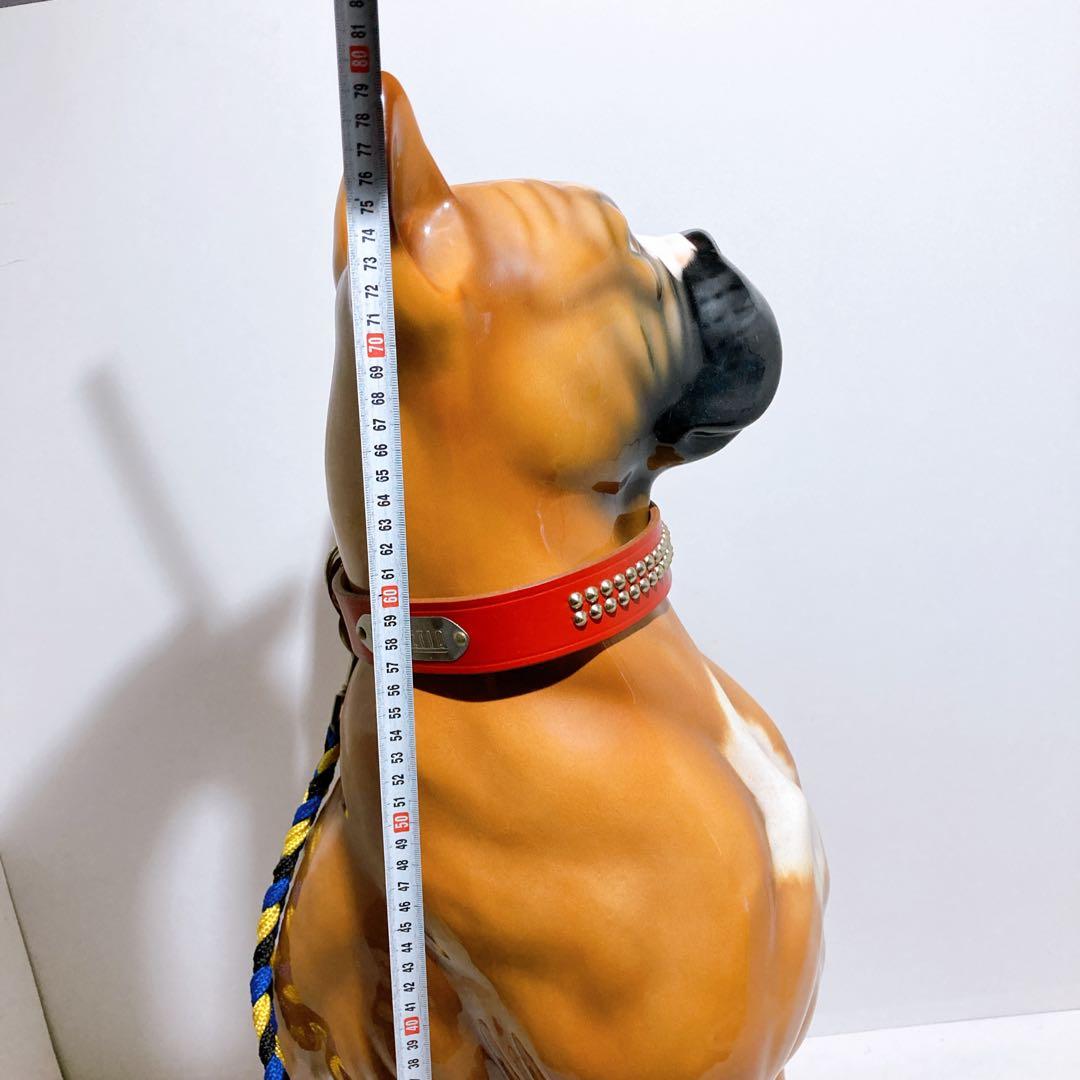 ☆ボクサー 置物 オブジェ イタリア製 陶器 動物 雑貨 犬 イヌ 80cm