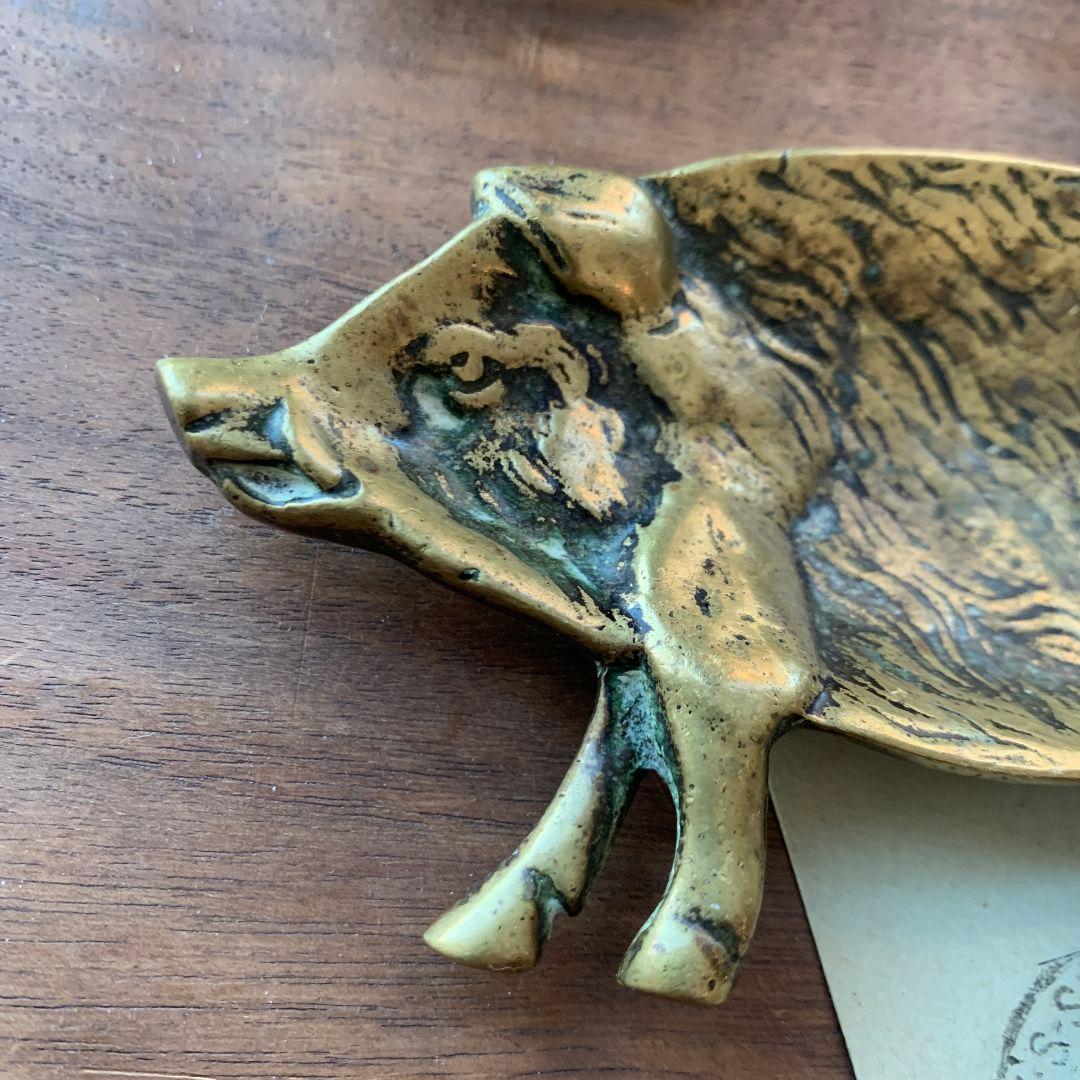 pig l tray 真鍮のブタのトレイ ブロスト アクセサリートレイ