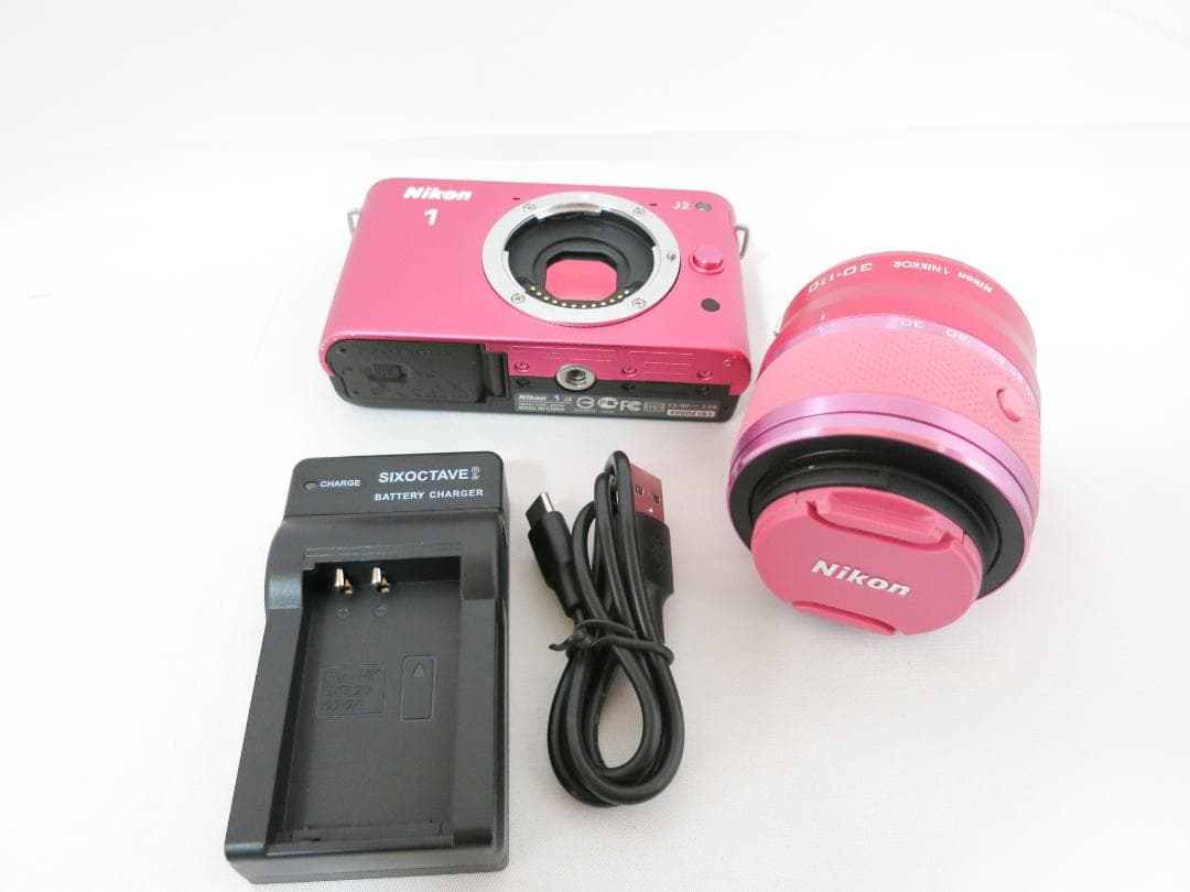 Nikon 1 J2 ミラーレス1眼レフ ニコン レンズ付 ピンク
