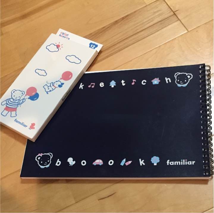 ファミリアスケッチブック色鉛筆セット
