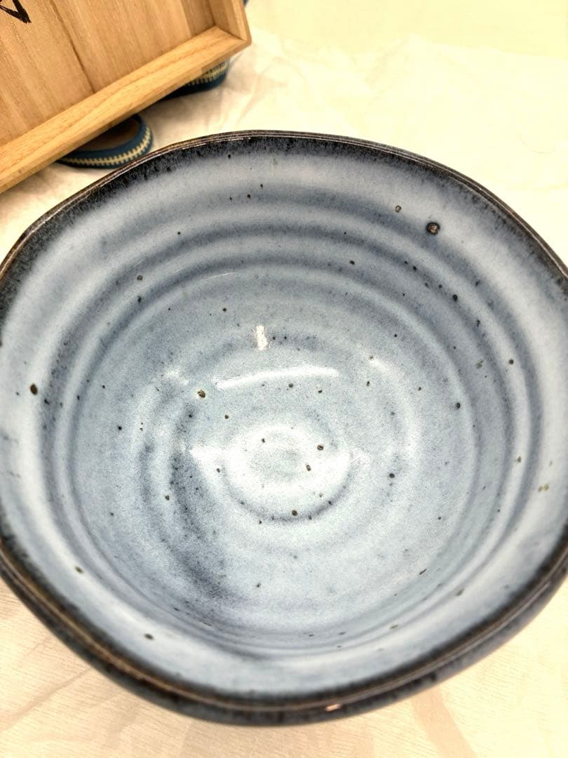 未使用保管品　岡本研作 酒津焼 抹茶碗 茶碗　茶道具　茶道　皇室献上
