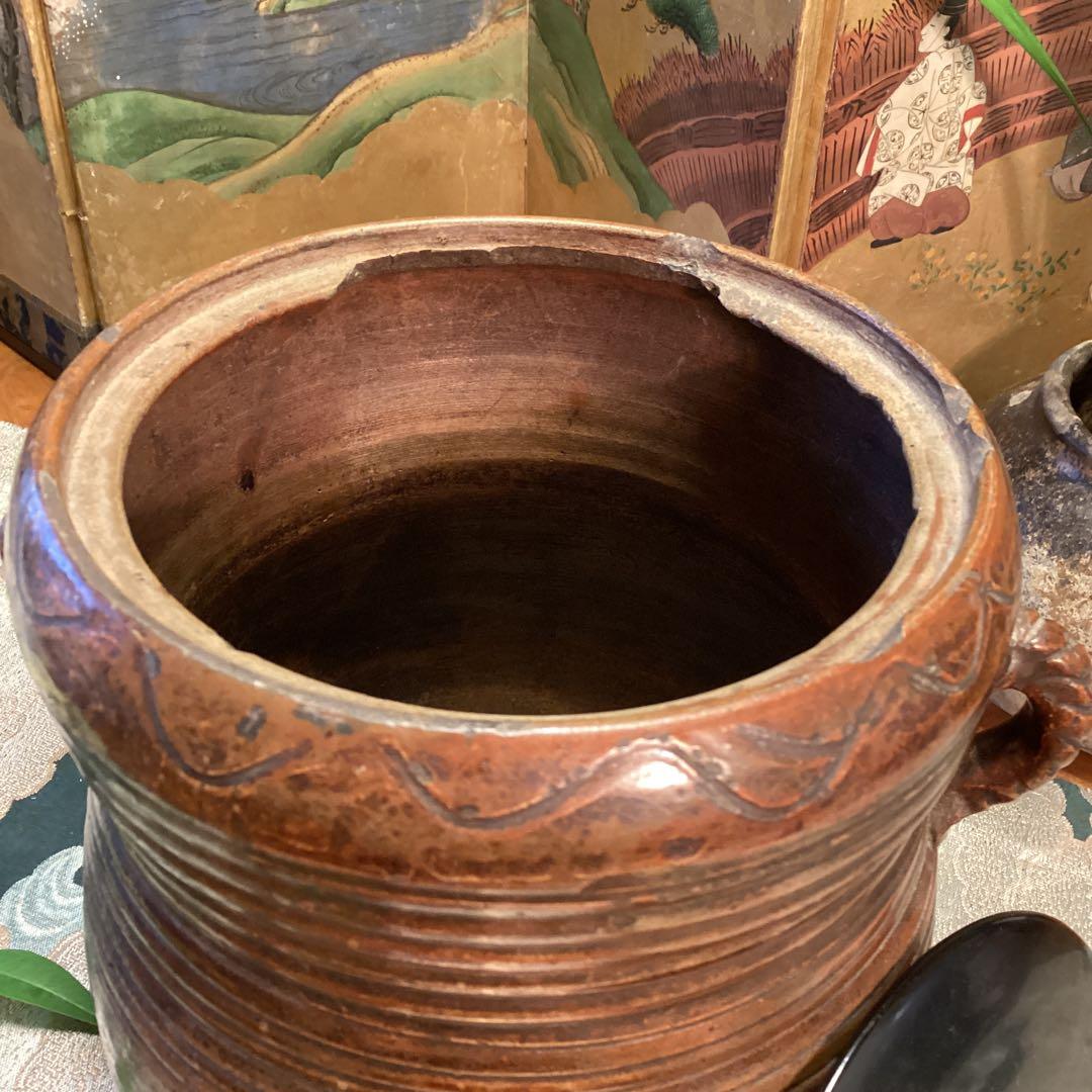 A899 茶道具　時代物　南蛮水指　唐物　（供箱付）