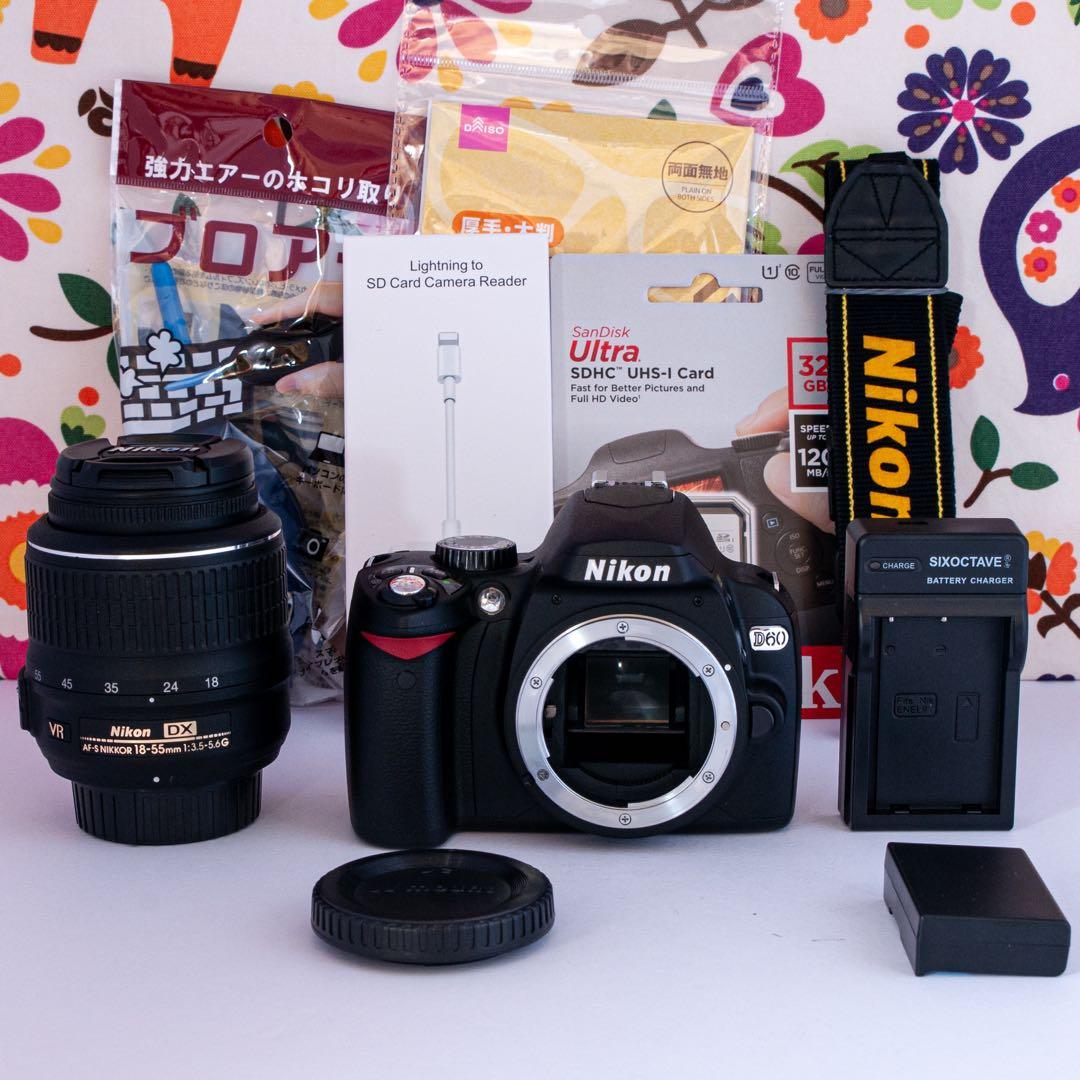 ❤️ニコンNikon D60❤️iPhone転送❤️ ショット1176枚一眼レフ ❤️