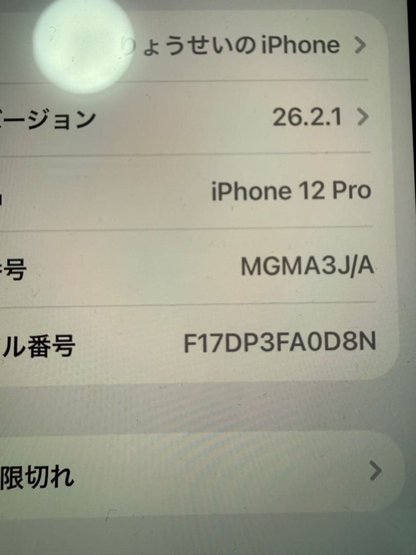 イ*チ様 iPhone12Pro本体