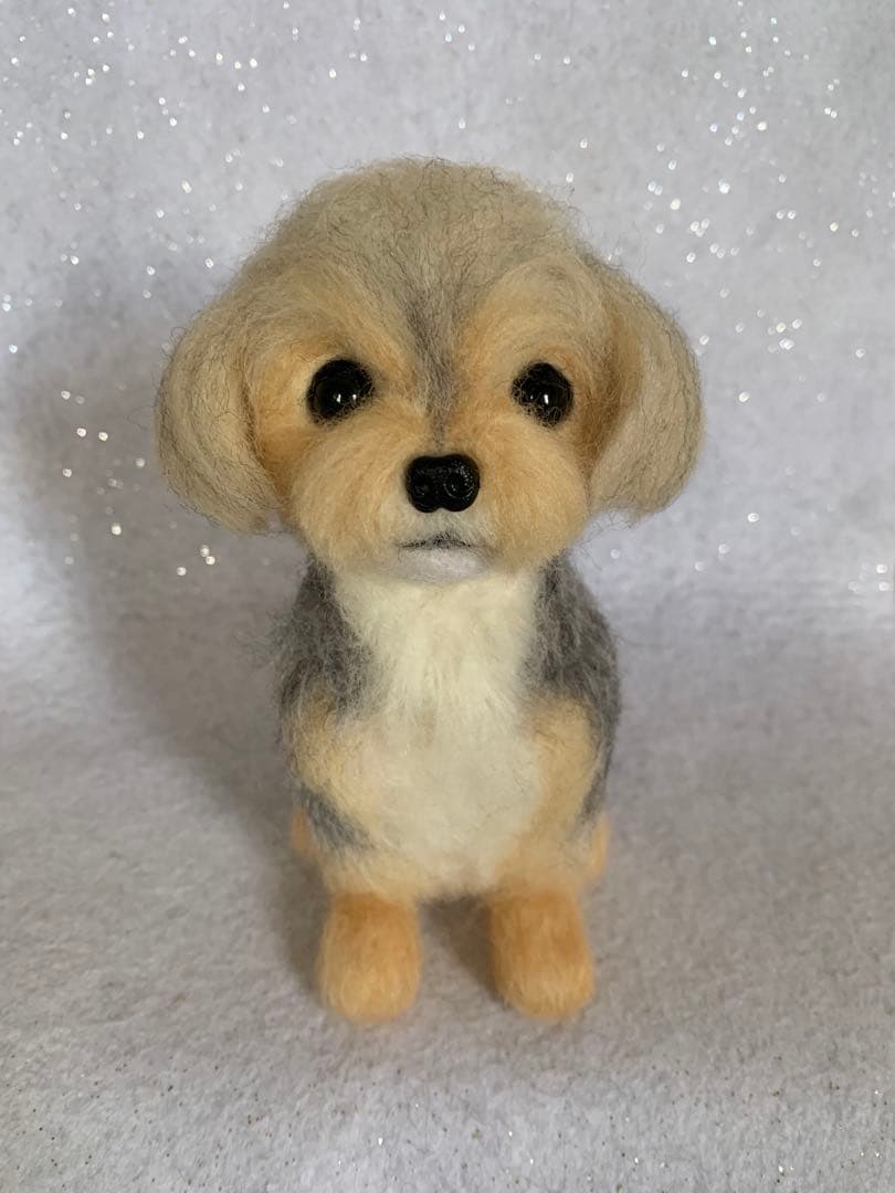⭐️kekekeオーダー・羊毛フェルトおすわりミックス犬ちゃん⭐️