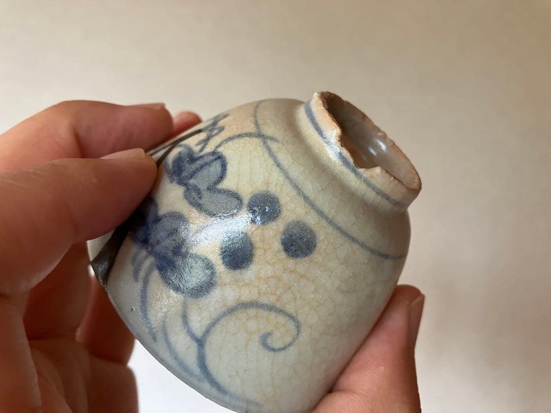初期伊万里　染付杯　盃　江戸初期
