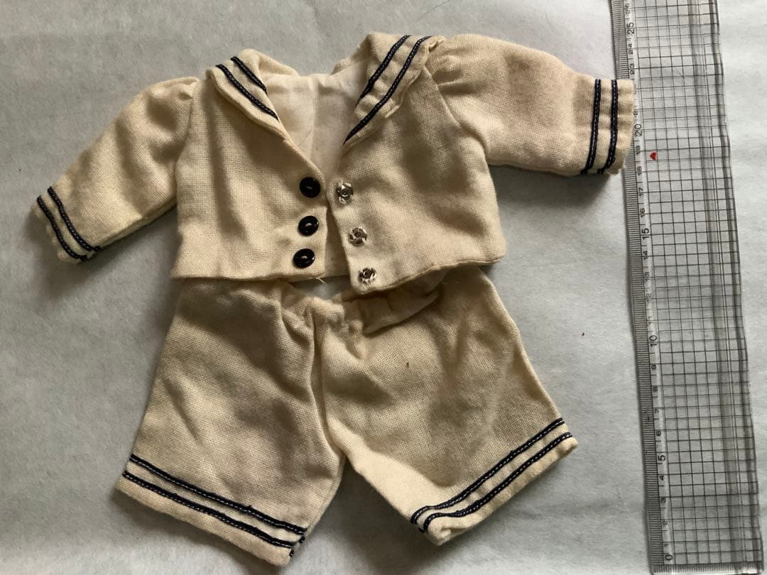 人形用の古い服　こどもエプロン