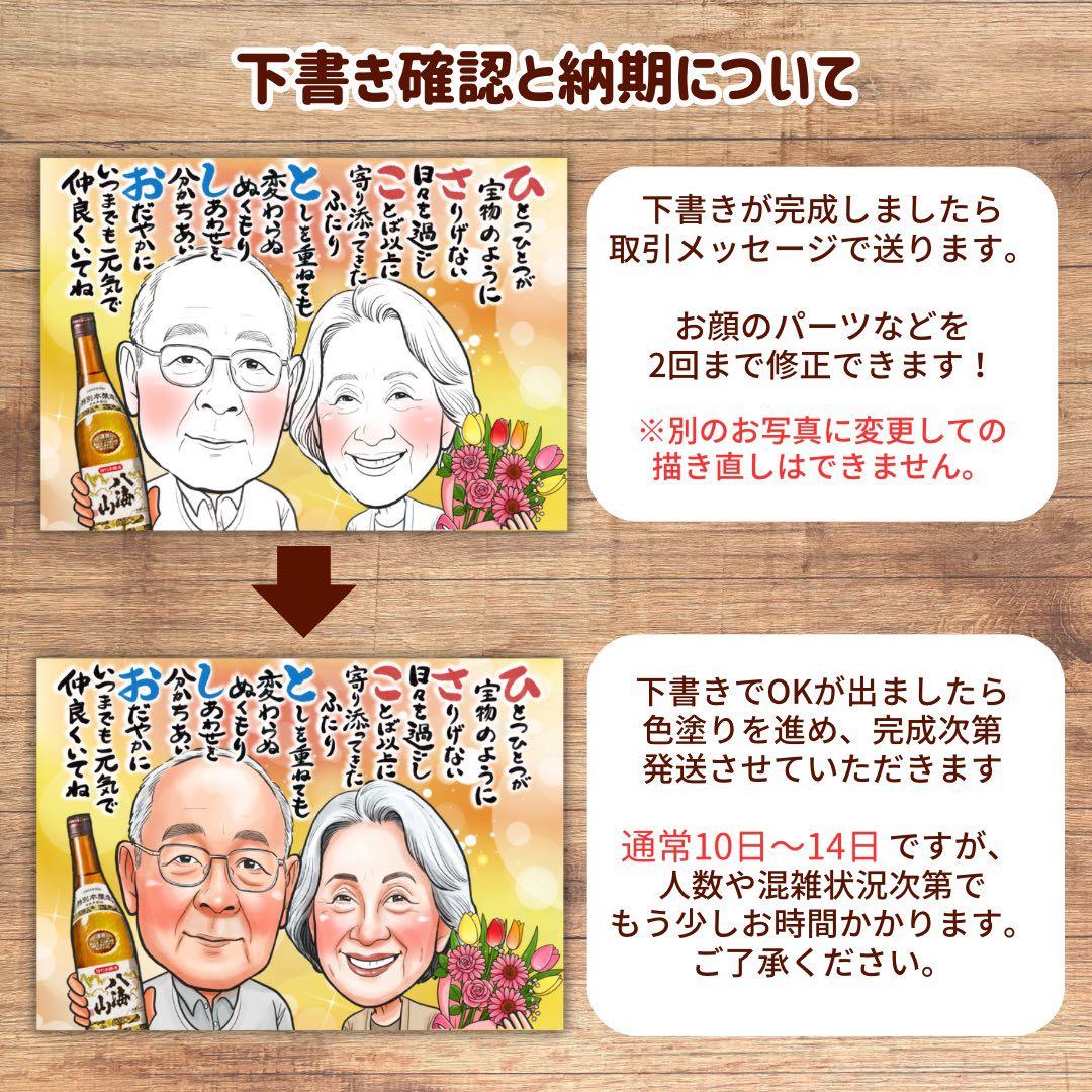 2名さま　A4サイズ【似顔絵オーダー】