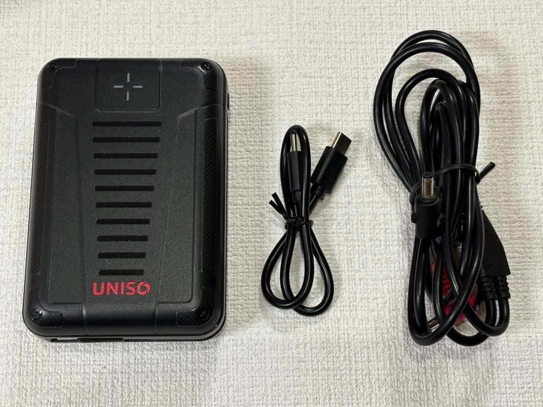 UNISO 空調作業ベスト　ファンセット　ブラック　L 空調服　熱中症対策