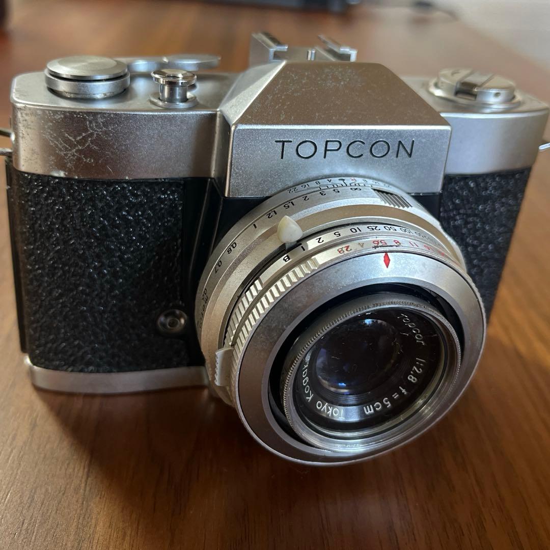 【ヴィンテージ品】TOPCON PR レンズシャッター式一眼レフ本体と望遠レンズ