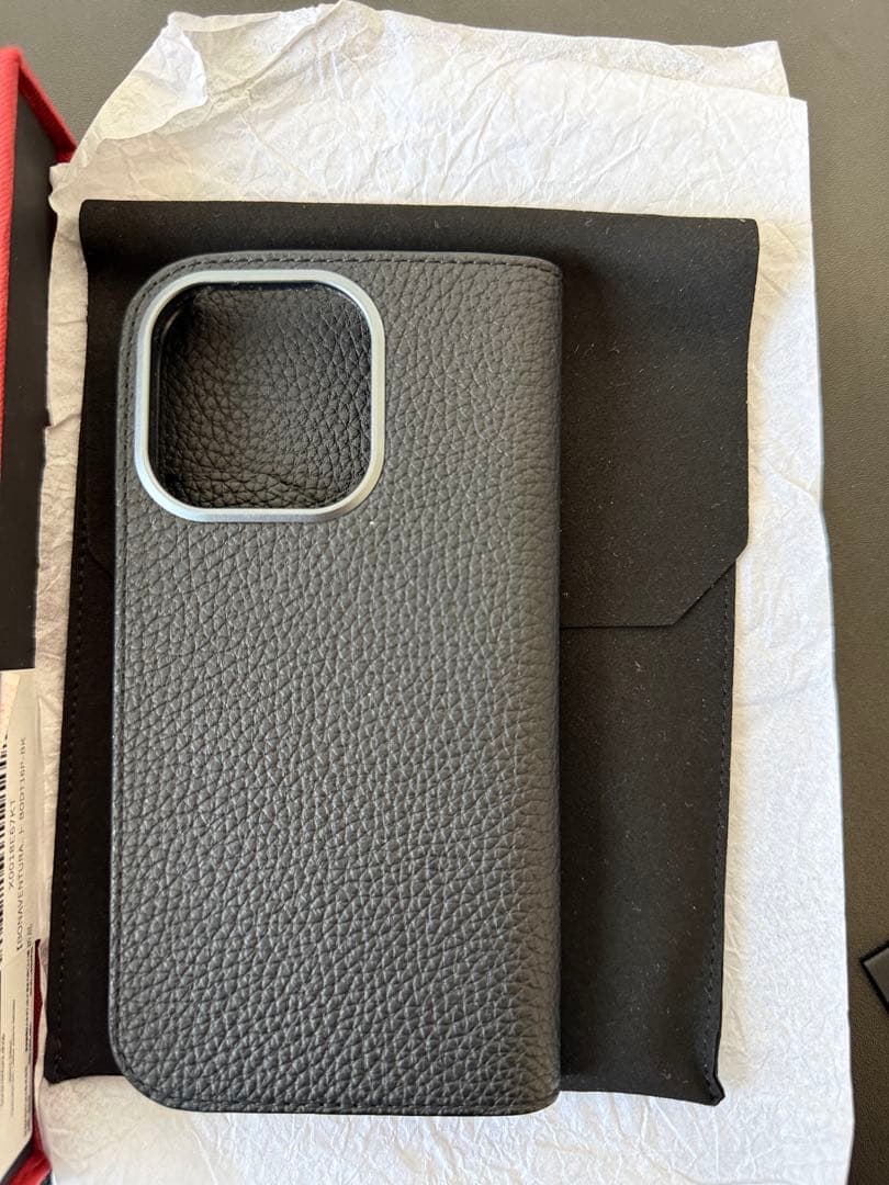 iPhone16 Pro BONAVENTURAケース 手帳型 BLACK