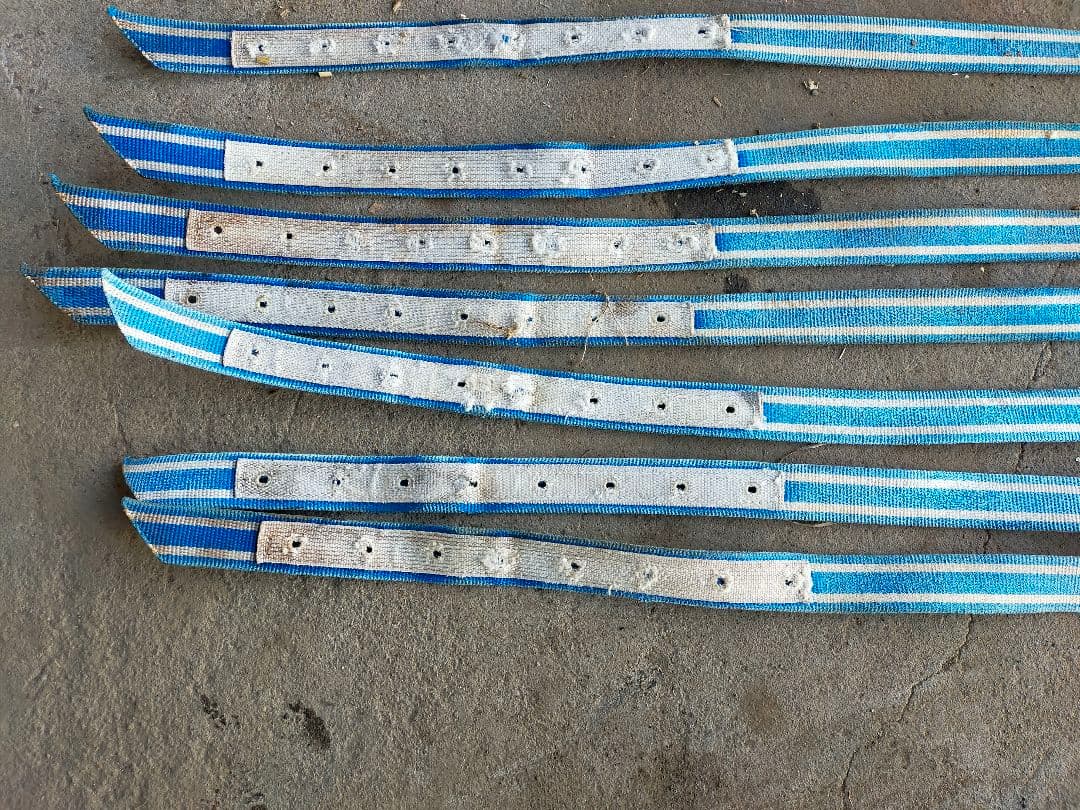 ナイロン製青と白ストライプ首輪　ベルト用途　10本セット