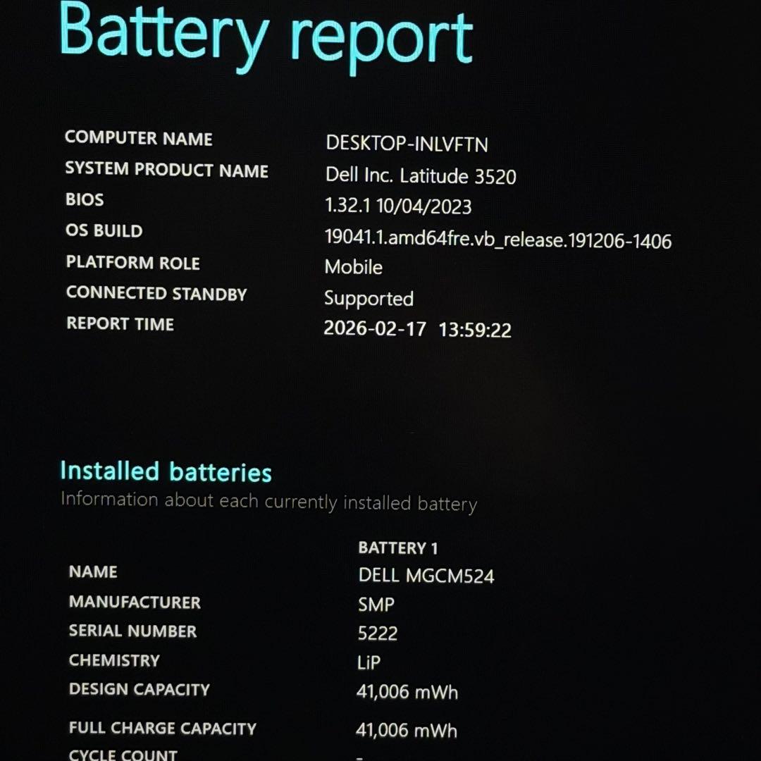 Windowsノート本体 10.Latitude3520 / i5-11/ 16G/ 512G