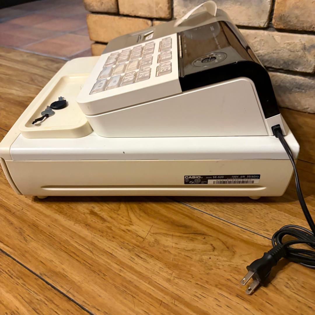 CASIO カシオ 電子レジスター SE-S20 動作確認済 鍵×2 新品ロール