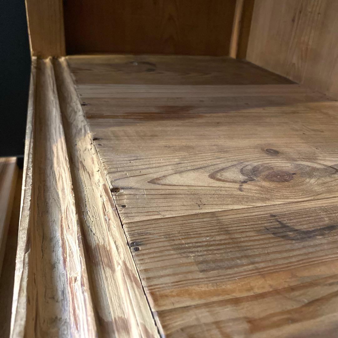 水屋箪笥　キッチン収納　食器棚　収納棚　店舗什器　古家具　水屋家具　引き出し