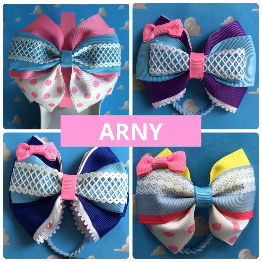 ハンドメイド リボン ヘアゴム