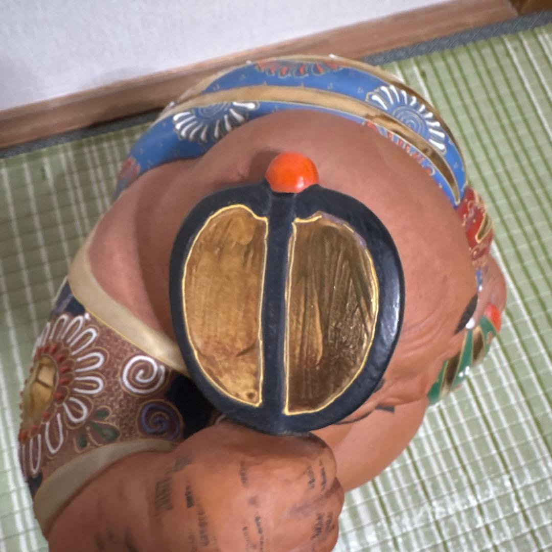九谷焼　布袋様　七福神　置物　焼き物　骨董品　工芸品　神様　昭和　38cm
