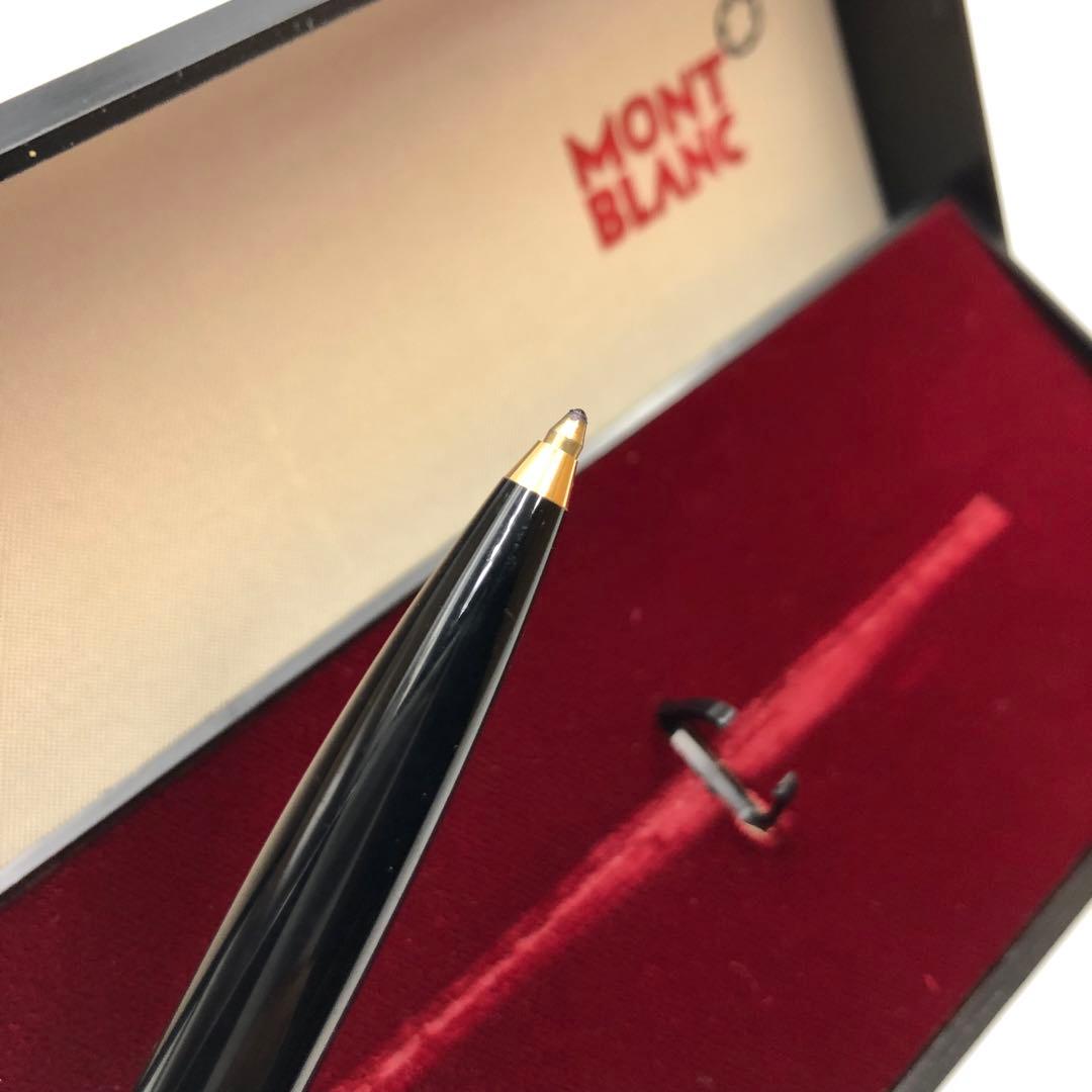 MontBlanc モンブラン レバー式 ボールペン 単色 ブラック ケース付