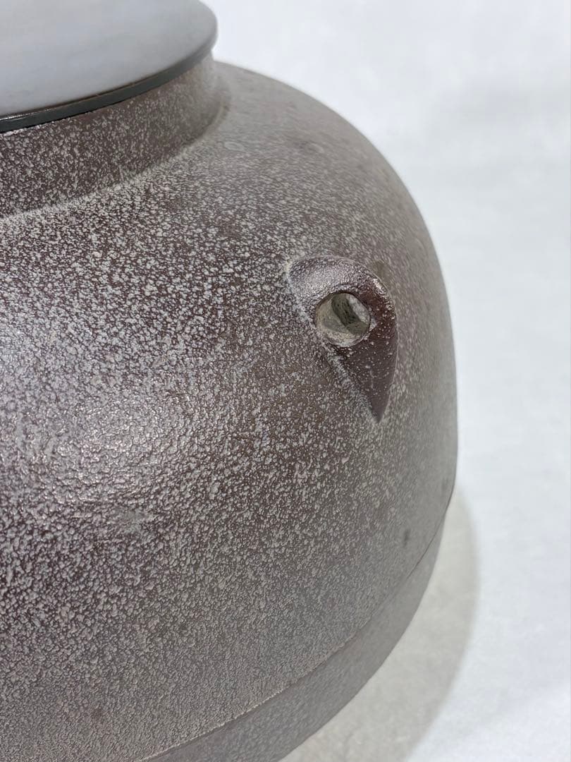 釜師 高橋敬典作　自選作品集No.52 立口弾肌 平丸釜　美品　共箱　送料込