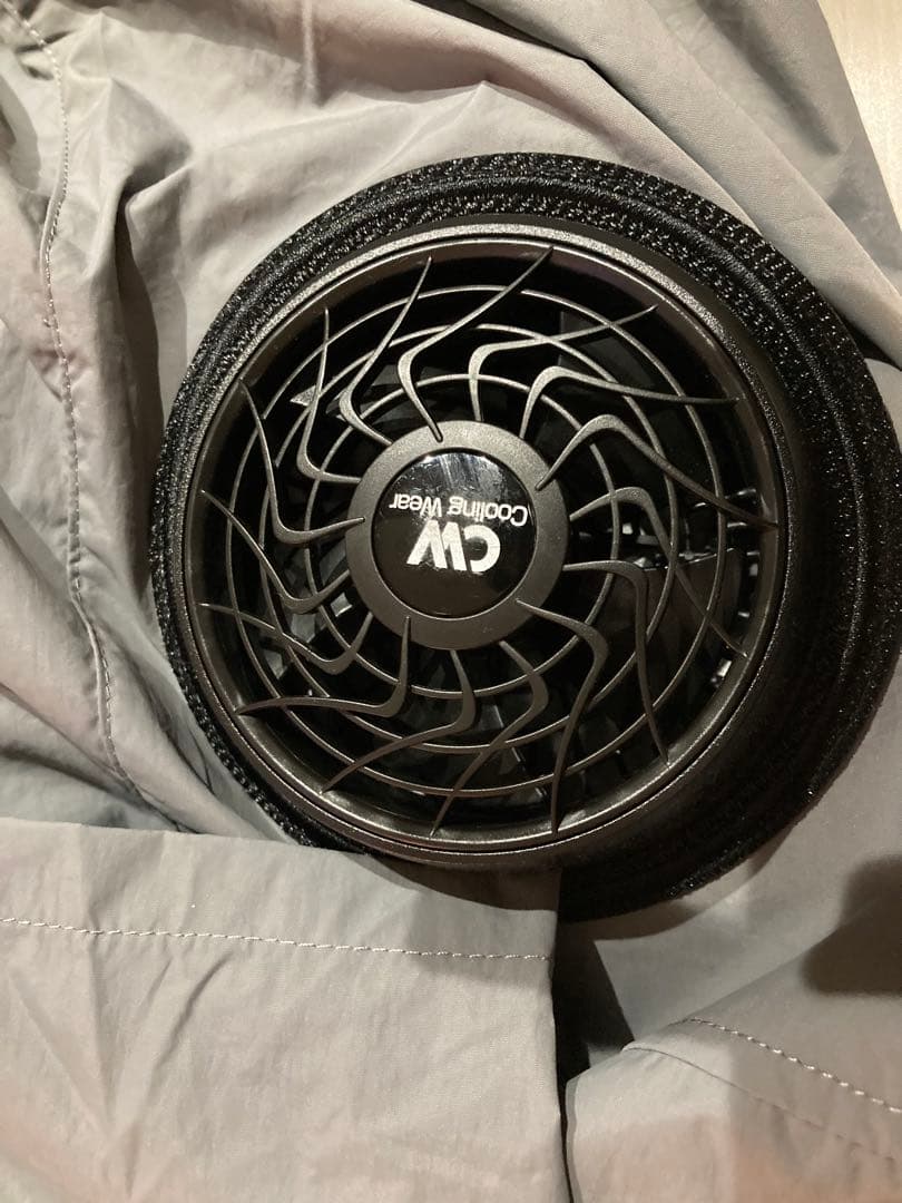 CW Cooling Wear 空調服 シルバー 2ファン　パッテリー　3個付