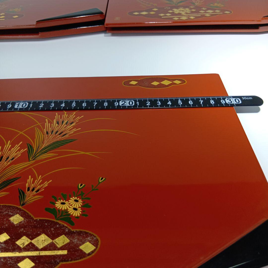 木製漆製　山口特産　大内塗折敷盆　 5枚　菓子器