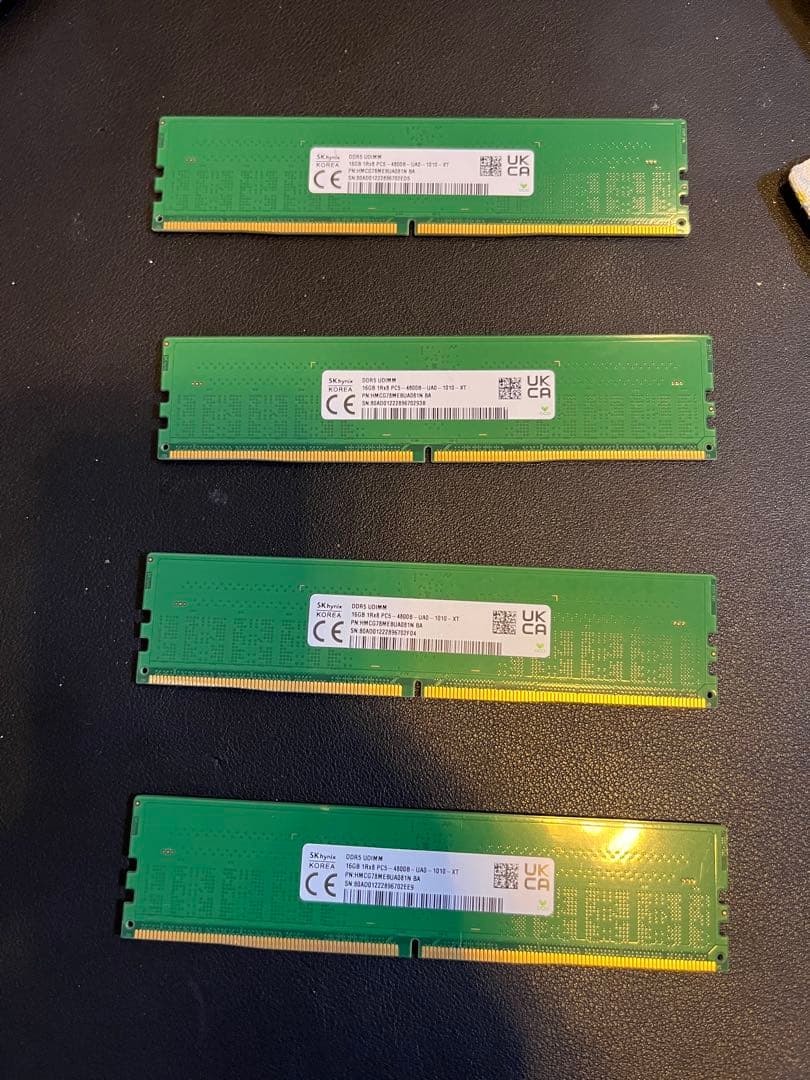 SK hynix DDR5 16GB 4800MT/s メモリ　４枚　６４GB