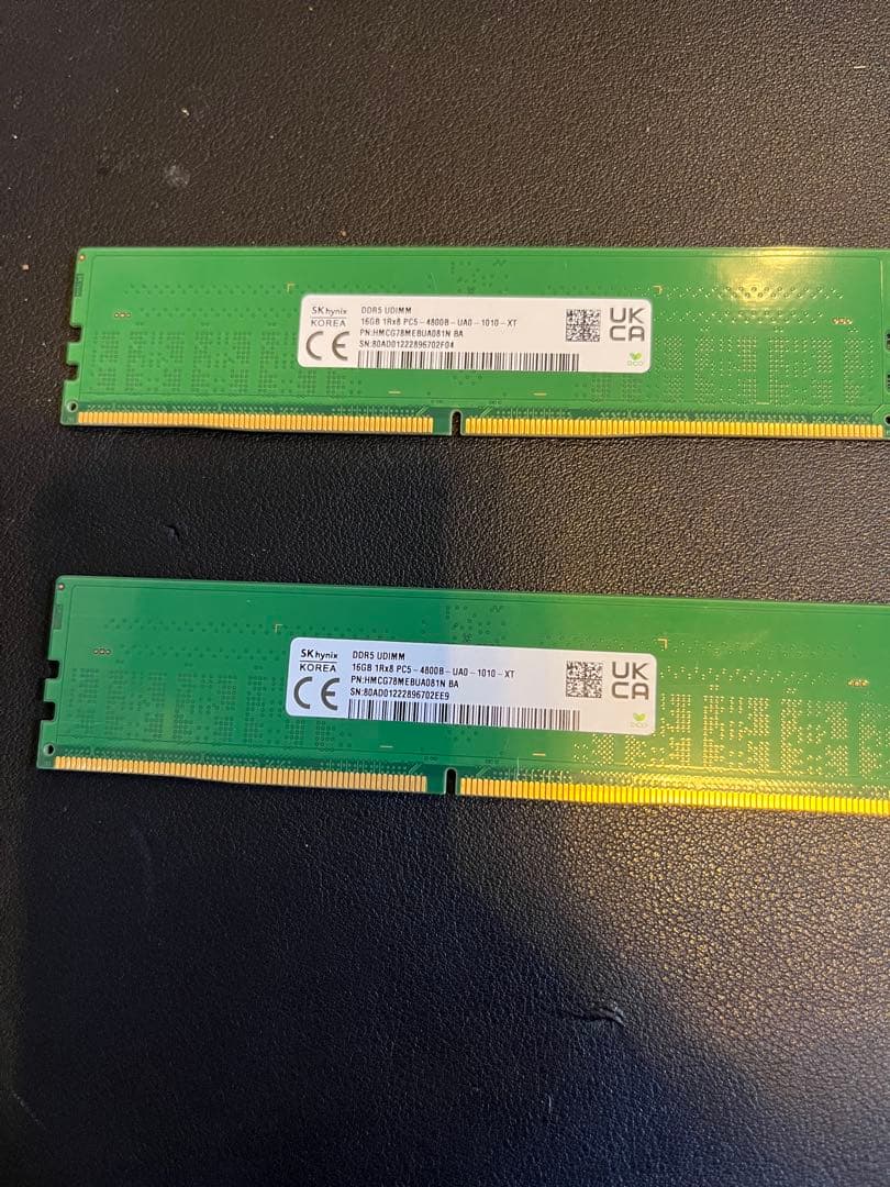 SK hynix DDR5 16GB 4800MT/s メモリ　４枚　６４GB