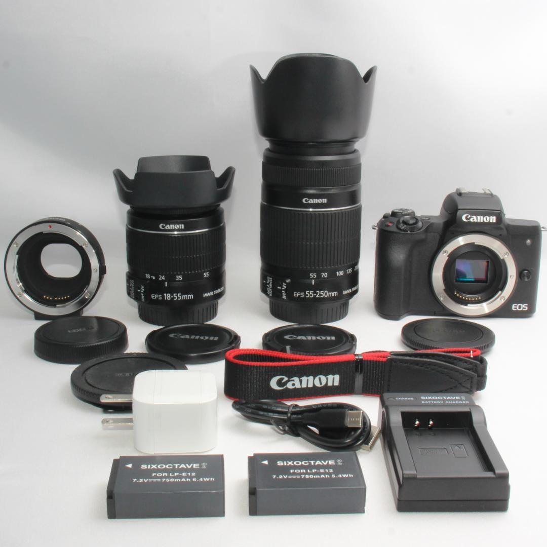 ❤️予備バッテリー付き❤️Canon kiss M2 手ぶれ補正ダブルズーム❤️