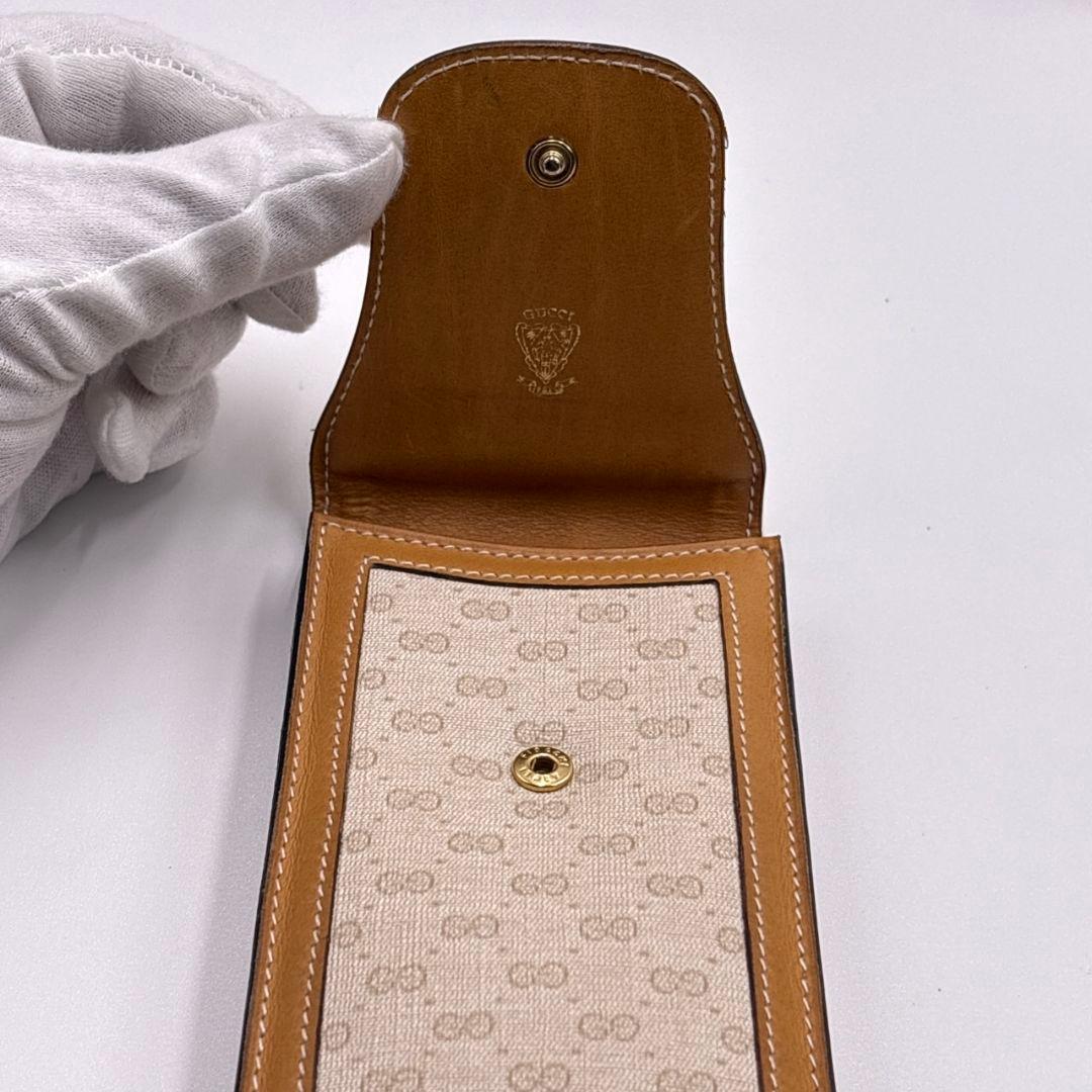 GUCCI グッチ 眼鏡ケース マイクログッチ ブラウン 　ヴィンテージ