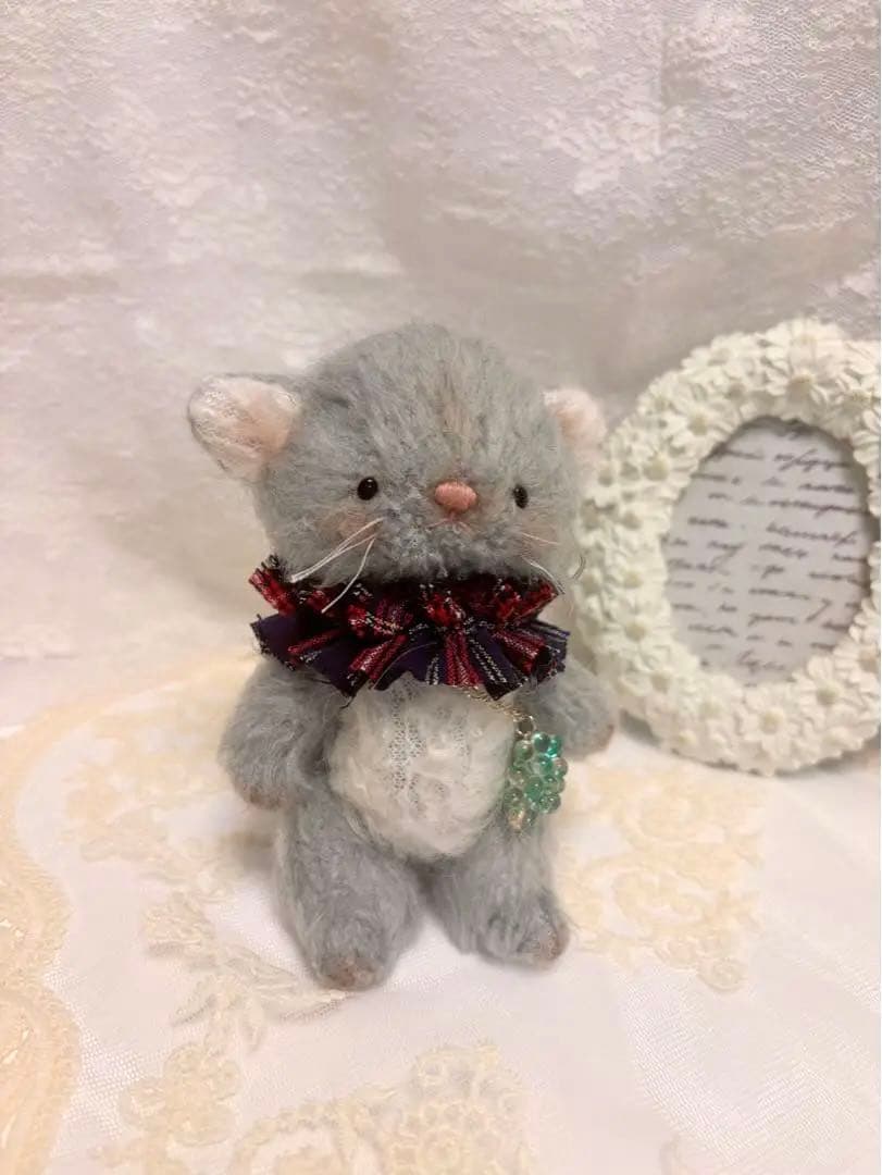 ハンドメイドぬいぐるみ　 ⁂グレーテディキャット ⁂こねこちゃん