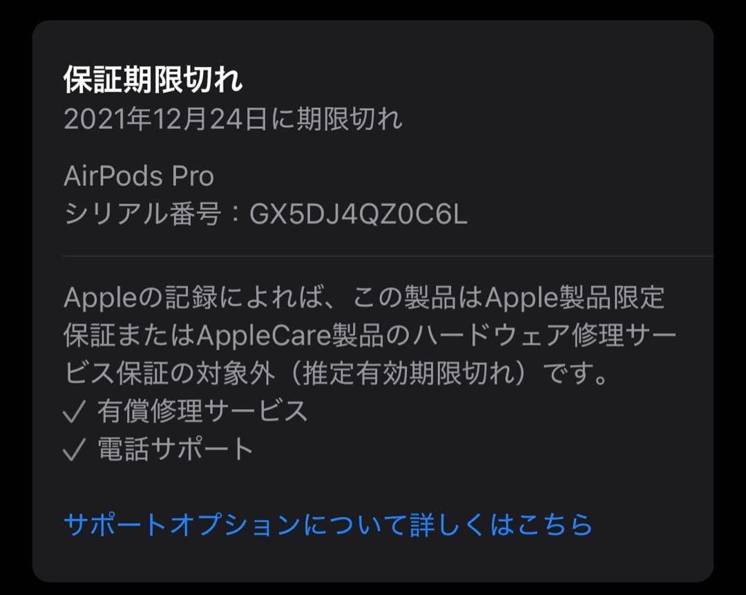 純正AirPods Pro 本体 第1世代 A2084 本体とケース
