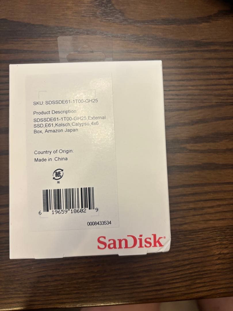 SanDisk 外付けSSD SDSSDE61-1T00-GH25
