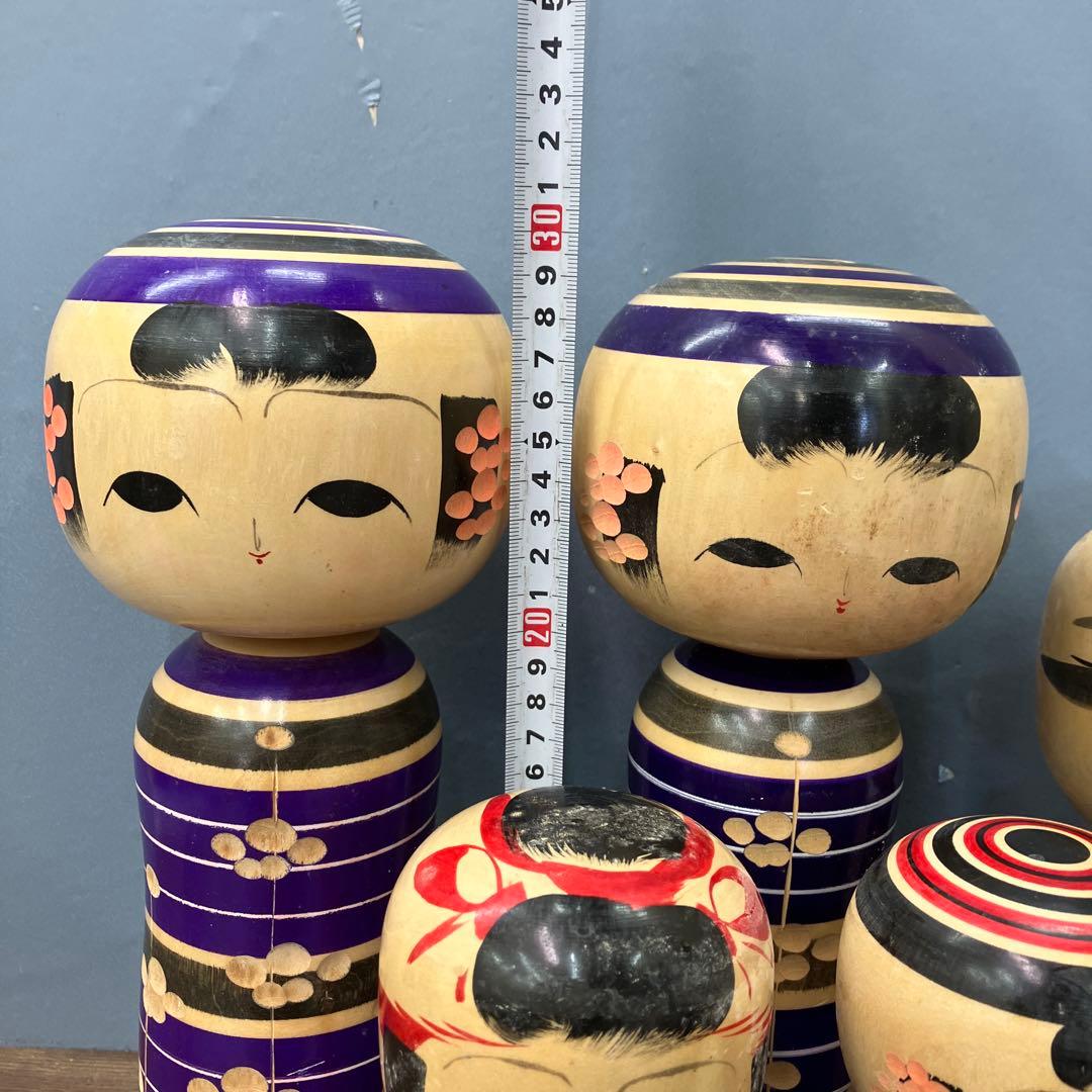 D-3 昭和レトロ 伝統工芸品 鳴子こけし 克江作 8体セット まとめ売り