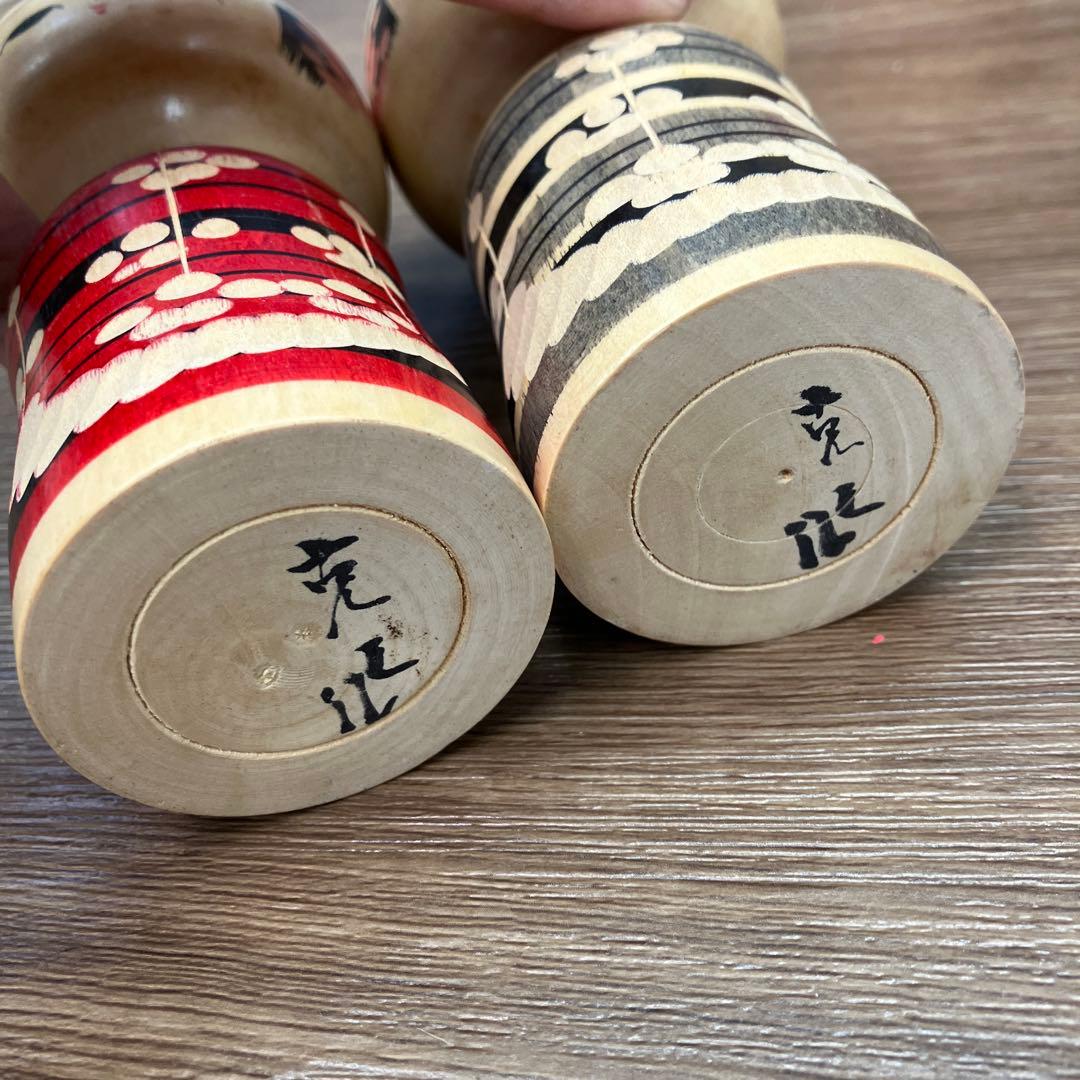 D-3 昭和レトロ 伝統工芸品 鳴子こけし 克江作 8体セット まとめ売り
