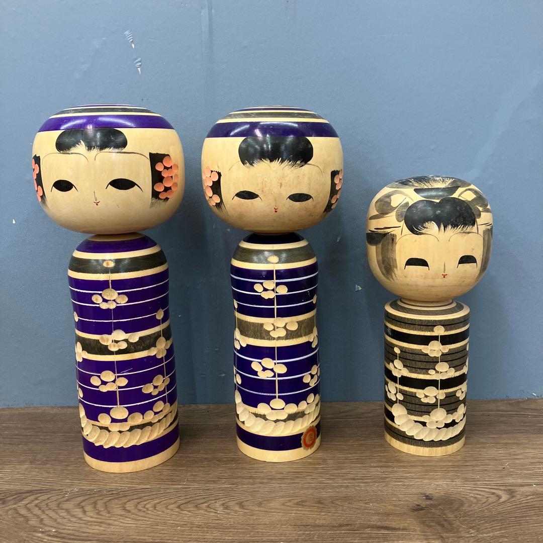 D-3 昭和レトロ 伝統工芸品 鳴子こけし 克江作 8体セット まとめ売り