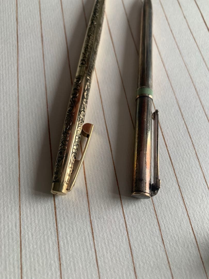 【ボールペンセット】ティファニー 925 ＆ シェーファー 金張り 葡萄柄