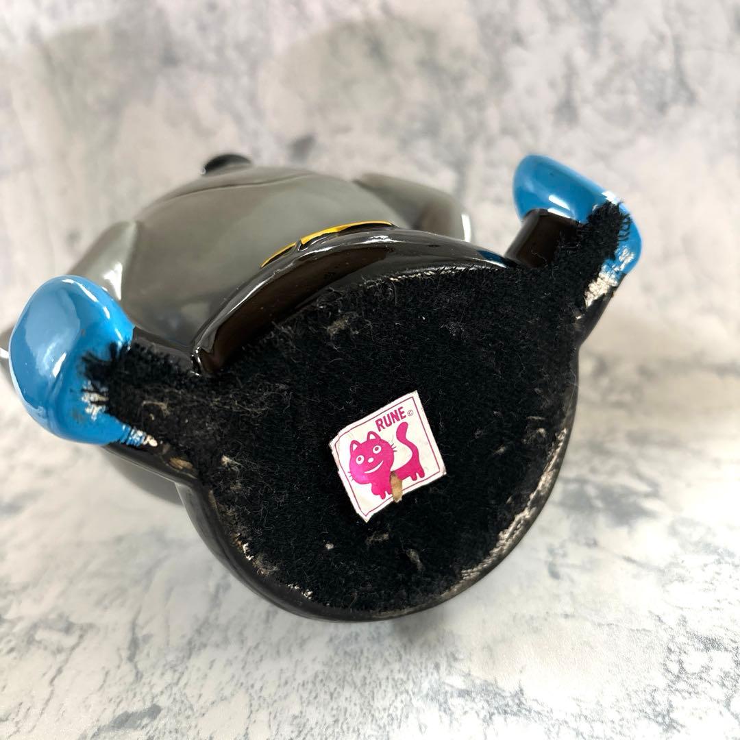 内藤ルネ　貯金箱 ✩ LOVELY MIC　陶器製　昭和レトロ ✩ 底布シール付