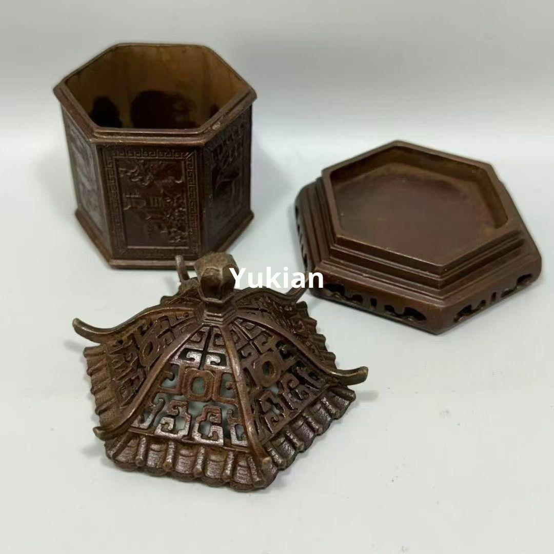 香炉 分体 六景亭台香薫炉 薫香炉 装飾品 工芸品 美術品