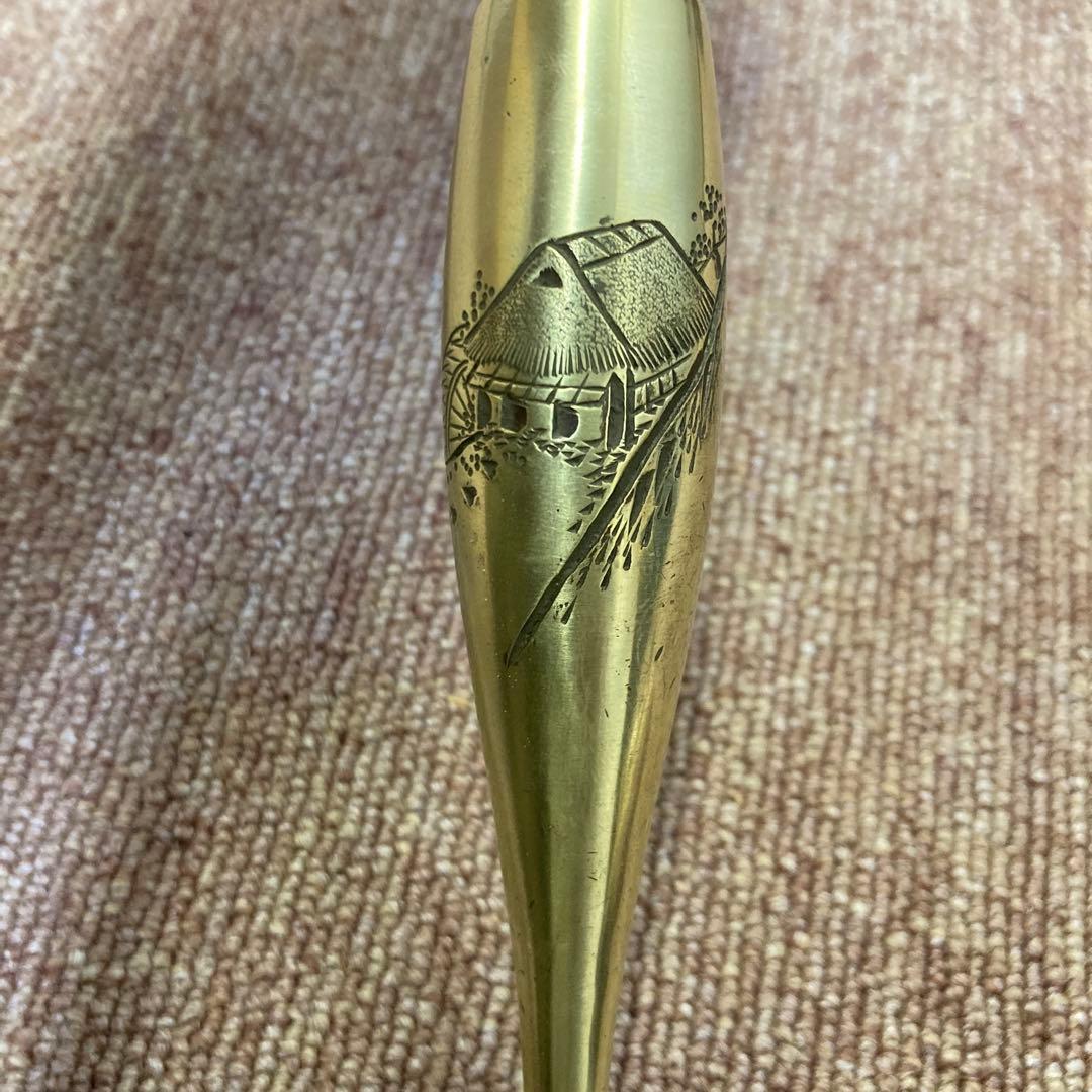 喧嘩特大煙管骸骨煤竹特大煙管入れ相撲　大工頭領　ハンドメイド置物飾り物工芸