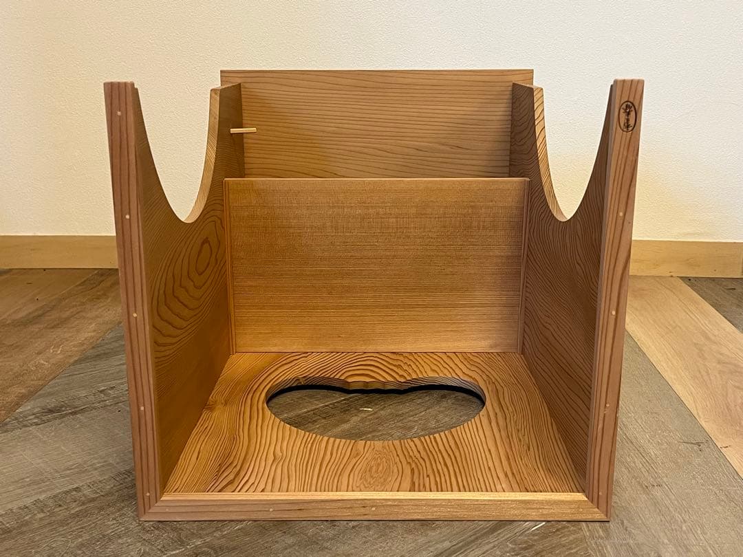 指物師 野口重春 造 碌々斎好写 杉木地 抱清棚 茶道具