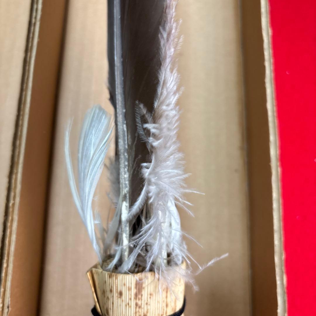 茶道具座掃長さ48cm 茶道具道具 座箒長期保管品』