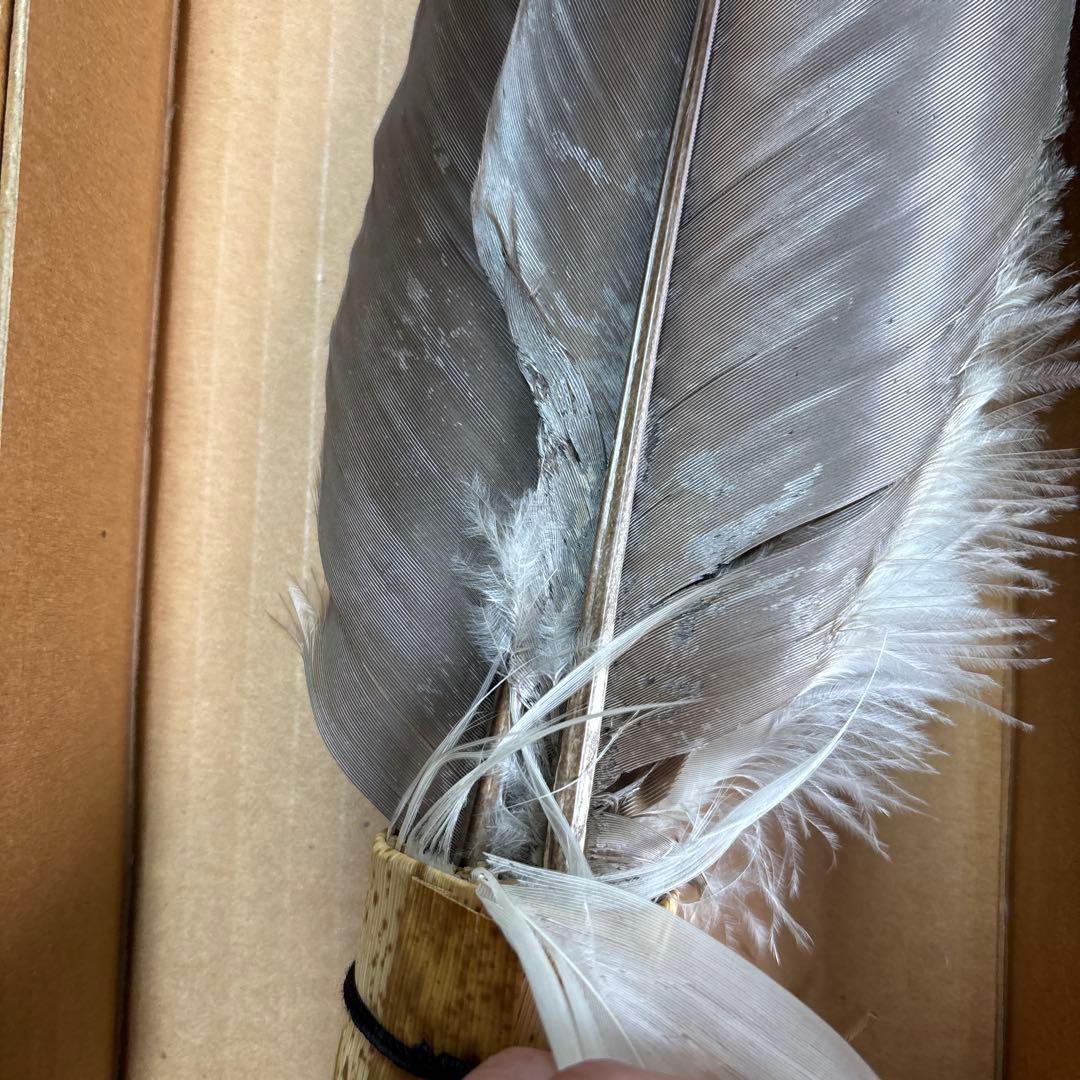 茶道具座掃長さ48cm 茶道具道具 座箒長期保管品』