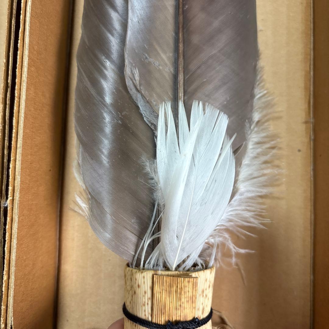茶道具座掃長さ48cm 茶道具道具 座箒長期保管品』