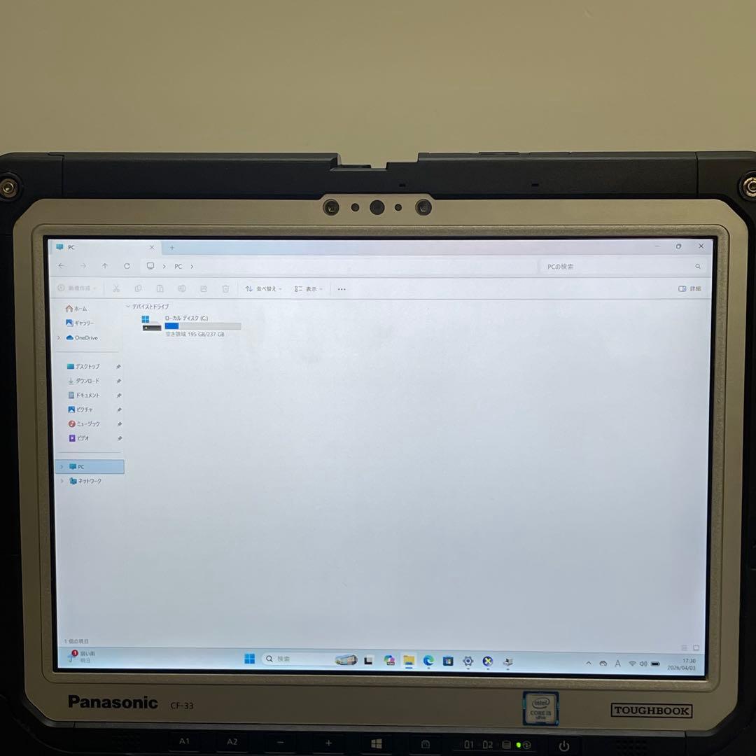 Windowsタブレット本体 Panasonic TOUGHBOOK CF-33 i5-7300U 8GB